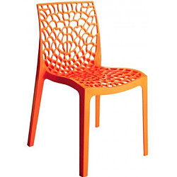 Declikdeco Chaise Design Orange GRUYER 