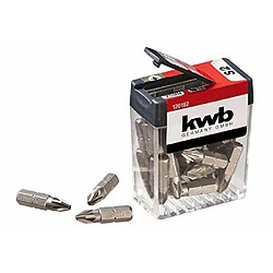 KWB 25 x Embouts PZ2 Distributeur Box 120192 (25 mm, c 6.3, ISO 1173, Avantage Pack)