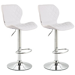 Non Lot de 2 tabourets de bar liège simili cuir chrome 