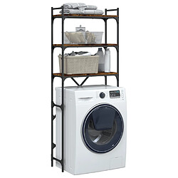 Acheter vidaXL Étagère de lave-linge chêne fumé 67x25x163 cm bois d'ingénierie