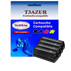 T3Azur Lot de 4 Toners Laser compatibles OKI C3100 C3200 C5100 C5150 C5200 C5250 C5300 C5400 C5450 C5510 C5540