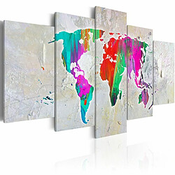 Paris Prix Tableau Imprimé Colourful Planet 100 x 200 cm