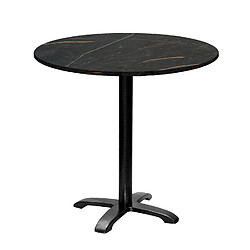 Restootab Table ronde Ø80cm - modèle Bazila marbre elite