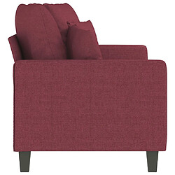 Avis vidaXL Canapé à 2 places Rouge bordeaux 140 cm Tissu