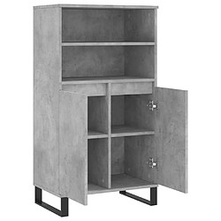 Maison Chic Buffet,Meuble de Rangement,commode pour salon,Cuisine Gris béton 60x36x110 cm Bois d'ingénierie -MN88747 pas cher