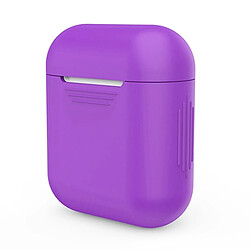 Wewoo Coque Protection Pour Apple AirPods Portable Bluetooth Écouteurs Boîte de en silicone Anti-perte Sac rangement Dropproof (Les ne sont pas inclus) (Violet)