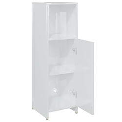 Acheter vidaXL Armoire de salle de bain Blanc brillant 30x30x95 cm