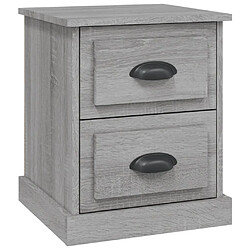 vidaXL Table de chevet sonoma gris 39x39x47,5 cm bois d'ingénierie