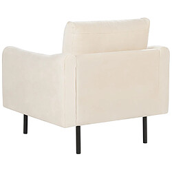 Acheter Beliani Fauteuil Velours Beige clair VINTERBRO