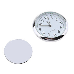 voiture auto stick-on clock intérieur quartz analogique montre fluorescent blanc pas cher