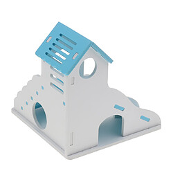 Maison Villa Cage Jouets D'exercice Pour Hamster Hérisson Souris Cochon D'Inde Bleu