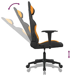 vidaXL Chaise de jeu de massage Noir et orange Tissu pas cher