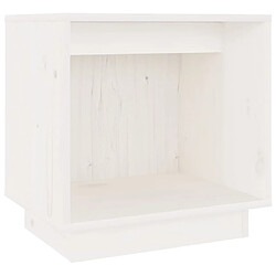 vidaXL Table de chevet Blanc 40x30x40 cm Bois de pin solide