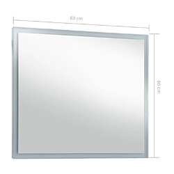 vidaXL Miroir mural à LED pour salle de bains 80x60 cm pas cher