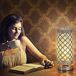 Universal Lampe de nuit, éclairage d'ambiance, lampe moderne en cristal, lampe de chevet en argent. pas cher