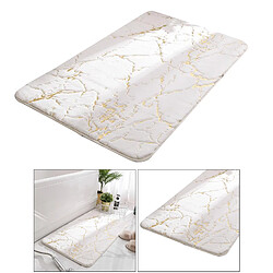 Acheter Tapis De Salle De Bain Tapis De Bain Absorbant L'eau Tapis De Sol De Chevet Blanc 40x60cm