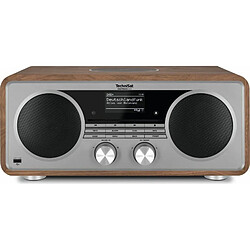 TechniSat DIGITRADIO 602 - Radio stéréo Internet (Dab+, FM, subwoofer, CD, USB, Streaming Audio Bluetooth et Spotify, AUX, WLAN, réveil, Chargement sans Fil, Commande par app) Noyer