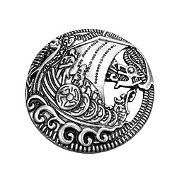 Symbole De Bouclier Viking Médiéval Nordique Broche Ovale Châle Chandail Celtique