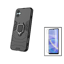 PHONECARE Kit Film Hydrogel Full Cover Avant + Coque 3X1 Military Defender pour Samsung Galaxy M04 - Noir 