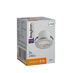 BRAYTRON Mini spot LED rond argent 3W 6500K IP54