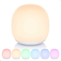 Universal Lumière de nuit à LED pour enfants, lumière de nuit magnétique pour bébés USB rechargeable, changement de couleur RGB, lumière de lit réglable pour bébés, avec minuterie d'une heure, lampe thermique, fonction mémoire, contrôle tactile, (blanc) 