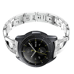 Avis Wewoo Bracelet pour montre connectée Samsung GearS3 / Ticwatch Pro / HUAWEI GT Universel 22mm Diamant Métal Argent