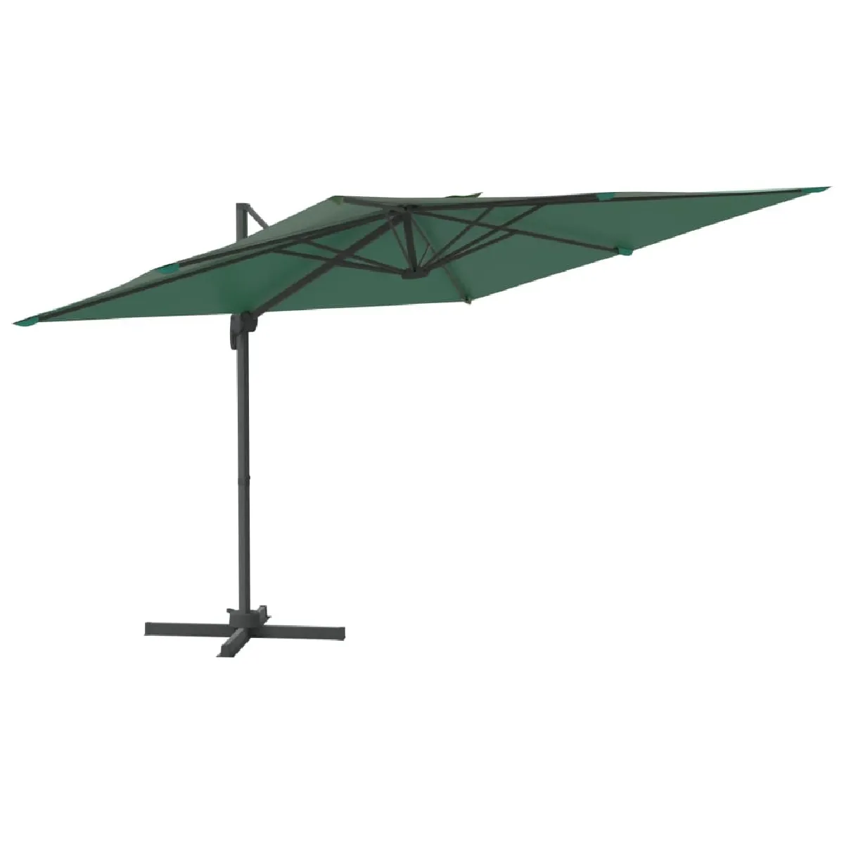 Maison Chic Parasol Jardin | Parasol déporté avec mat en aluminium Vert 400x300 cm - GKD30972