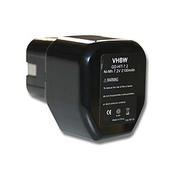 vhbw Batterie compatible avec Hitachi DN 7DT, DN 7DV, DN10DAT, DN10DSA, DN10DVA, DN6DM, DN7DT, DN7DV outil électrique (2100mAh NiMH 7,2V) 