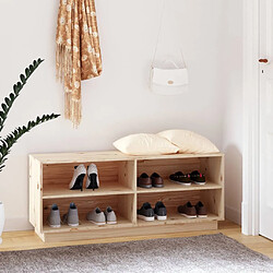 vidaXL Armoire à chaussures 110x34x45 cm Bois de pin massif 