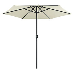 Avis Maison Chic Parasol Jardin | Parasol d'extérieur et mat en aluminium 270x246 cm Blanc sable - GKD95089