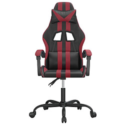 Avis Maison Chic Chaise de jeu, Chaise gaming pivotante, Fauteuil gamer d'ordinateur,Chaise de Bureau Noir et rouge bordeaux Similicuir -GKD60494