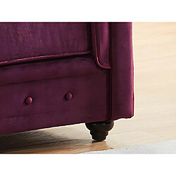 Avis Vente-Unique Fauteuil CHESTERFIELD - Velours pourpre