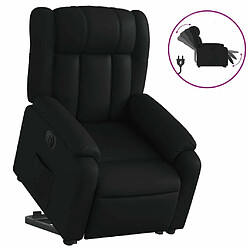 Maison Chic Fauteuil Relax pour salon, Fauteuil inclinable électrique noir similicuir -GKD70665