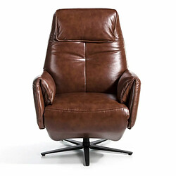 Angel Cerda Fauteuil pivotant double relax en cuir pas cher