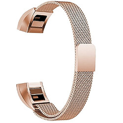 Wewoo Bracelet pour montre connectée Dragonne magnétique en acier inoxydable FITBIT Altataille petite130-170 mm or rose 