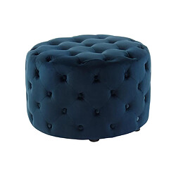 Vente-Unique Pouf FOURCA en velours - Bleu nuit 