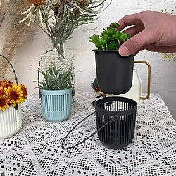 Acheter BESTA Lot de 3 pots de fleurs succulentes en deux parties de 8,9 cm avec drainage, poignée amovible flexible, pots de fleurs, petits pots de fleurs pour mini plantes suspendues au mur ou à la fenêtre.