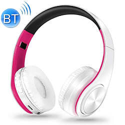 Wewoo Casque sans fil Sport pliant Stéréo Musique Bluetooth Téléphones Écouteurs Prise en charge Carte TF (Rose Rouge)