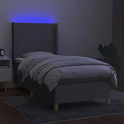 Avis Sommier à lattes et matelas LED,Cadre à lattes de lit pour Adulte Gris clair 100x200 cm Tissu -MN34106