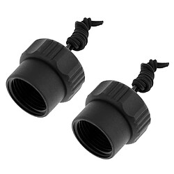 2XScuba Diving 1st Stage Tank Valve Regulator Dust Plug Cap W / Rope Bouchon de Filetage de Plongée de Plongée