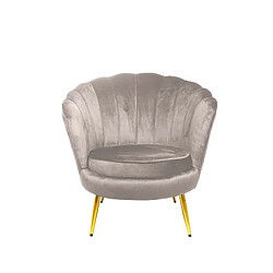 Meubler Design Fauteuil Arrondi Pied Or Gatsby - Taupe