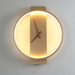 Avis Horloge Murale De Lampe à LED Moderne Mécanisme à Quartz Silencieux Minimaliste, Décor à La Maison Or Rond