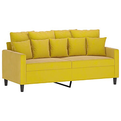 Avis Maison Chic Ensemble de canapés 2 pcs avec coussins, Canapé droit Sofa pour Salon Jaune Velours -GKD122288