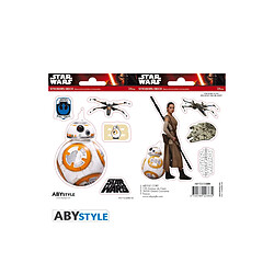 Abystyle Star Wars - 2 planches Stickers BB8 Rey 16x11cm