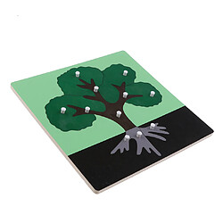 Montessori Animaux en bois Plant Jigsaw Puzzle Panel Enfants Jouets bébé Arbre