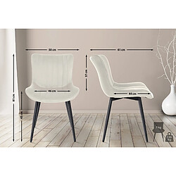 Non Lot de 2 chaises Largo en velours