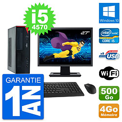 PC Fujitsu E520 DT Ecran 27" Intel i5-4570 RAM 4Go Disque 500Go Windows 10 Wifi · Occasion 