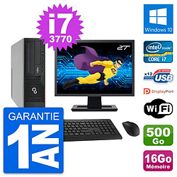 PC Fujitsu E910 DT Ecran 27" Intel i7-3770 RAM 16Go Disque 500Go Windows 10 Wifi - Occasion