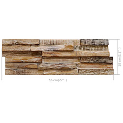 Acheter vidaXL Panneaux de revêtement mural 3D 10 pcs 1,01 m² Bois de teck