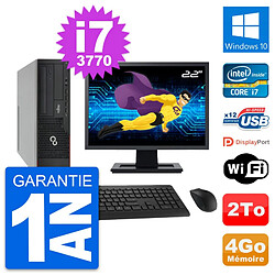 PC Fujitsu E910 DT Ecran 22" Intel i7-3770 RAM 4Go Disque 2To Windows 10 Wifi · Occasion 